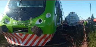El momento en que el maquinista no puede evitar el choque: «¡A la mierda!»