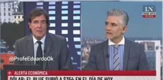 Otro papelón de LN+ al tratar de bajarle el precio a la ilegalidad del mal llamado «dólar blue»