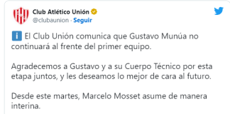 Unión de Santa Fe, otro equipo sin DT: se fue Gustavo Munúa