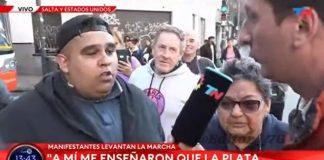 Pregunta «mala leche» del movilero de TN a un manifestante