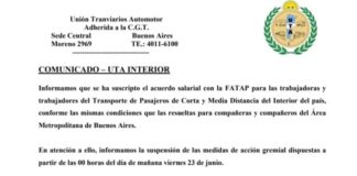 UTA levanta el paro de este viernes tras lograr acuerdo salarial