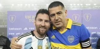 El show de Messi en la Bombonera: el abrazo con Riquelme en su despedida, el gol y la tremenda ovación