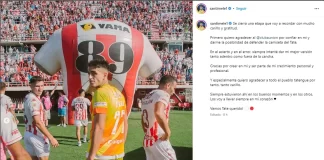 Emotiva despedida de Santiago Mele luego de su paso por Unión