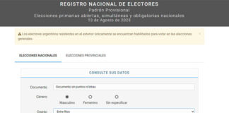Consultá el padrón para las generales de este domingo 10  en Santa Fe