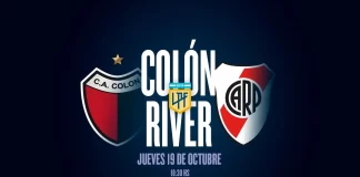 Colón empató 2-2 ante River este jueves 19