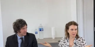 Cruce entre Eduardo Serenellini y Diana Mondino al aire