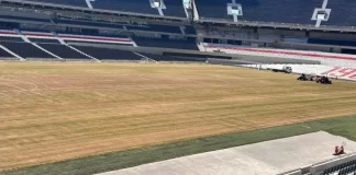 River empezó los trabajos de recuperación del césped del Monumental tras los recitales