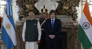 Javier Milei recibe a Narendra Modi, el primer ministro de India